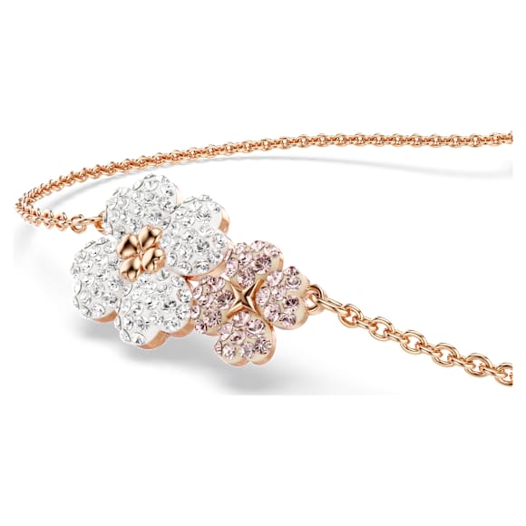 Bracelet Latisha, Fleur, Multicolore, Placage de ton or rosé - Swarovski, 5636591