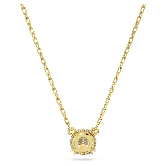 Stilla 펜던트, 라운드 컷, 화이트, 18K 골드 피니시 - Swarovski, 5636703