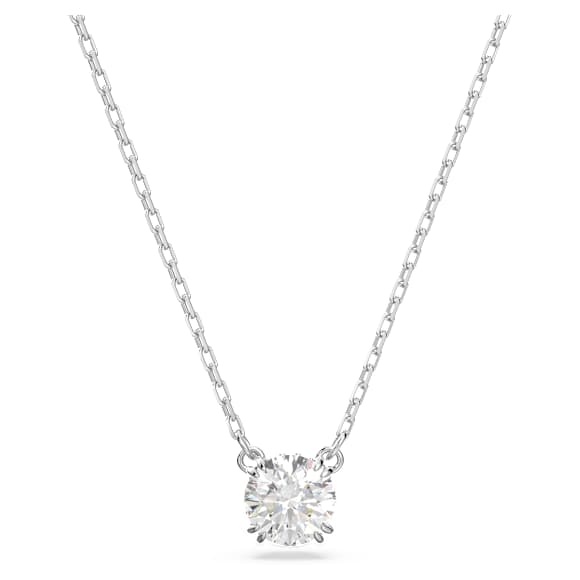 Pingente Constella, Lapidação redonda, Branco, Lacado a ródio - Swarovski, 5636706