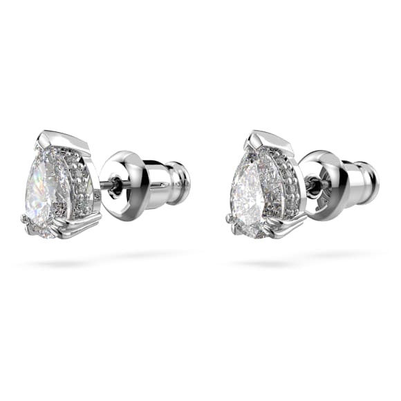 Clous d'oreilles Millenia, Taille poire, Blanches, Métal rhodié - Swarovski, 5636713