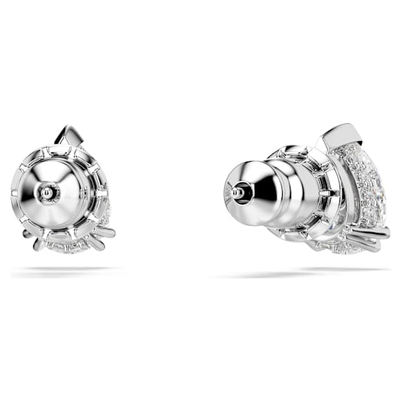 Stilla 耳釘, 梨形切割, 白色, 鍍白金色 - Swarovski, 5636713