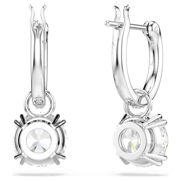 Pendants d'oreilles Constella, Taille ronde, Blanches, Métal rhodié - Swarovski, 5636717