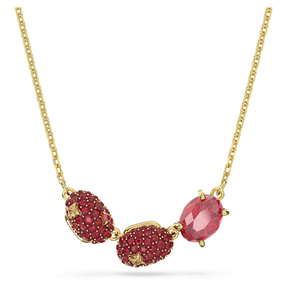 Cariti 链坠, 红豆, 红色, 镀金色调 - Swarovski, 5638344