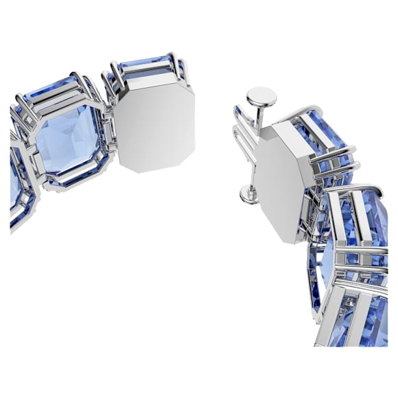 Millenia 手鏈, 超大Swarovski水晶, 八角形切割, 藍色, 鍍白金色 - Swarovski, 5638491
