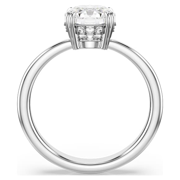 Constella cocktail ring, Round cut, White, Rhodium plated - Swarovski, 5638529