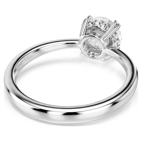 Constella cocktail ring, Round cut, White, Rhodium plated - Swarovski, 5638529