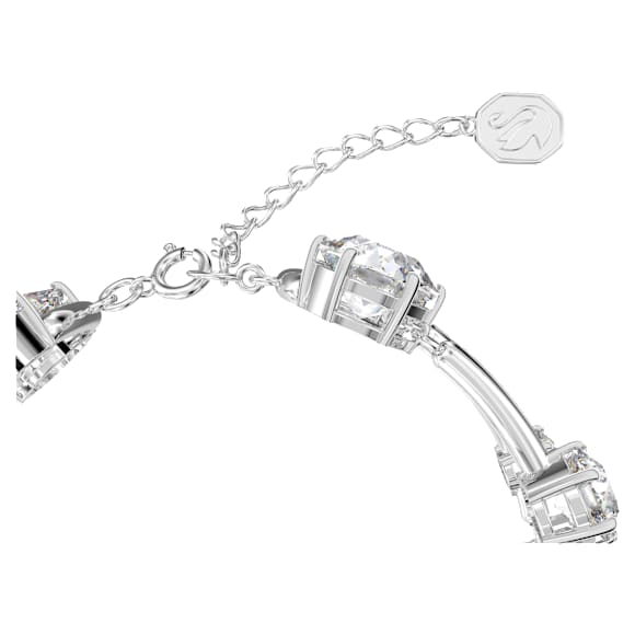 Constella Doppel-Armreif, Rundschliff, Weiß, Rhodiniert - Swarovski, 5638697