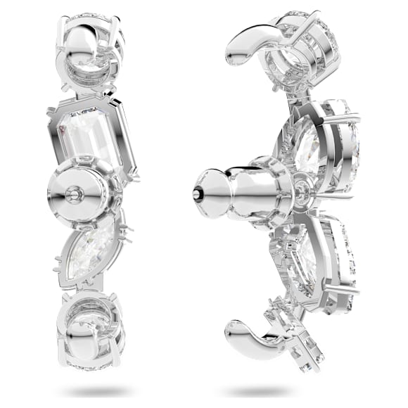 Gema Ohrspangen, Verschiedene Schliffe, Weiß, Rhodiniert - Swarovski, 5639331