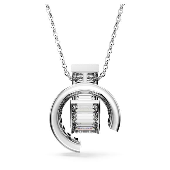 Matrix 链坠, 长方形切割, 白色, 镀铑 - Swarovski, 5639628