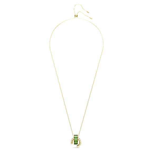 Matrix 链坠, 长方形切割, 绿色, 镀金色调 - Swarovski, 5639629