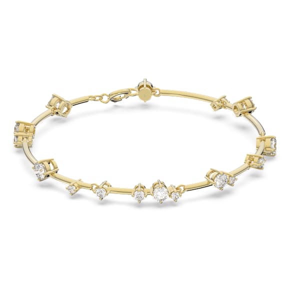 Bracelet-jonc Constella, Diverses tailles rondes, Blanc, Placage de ton or - Swarovski, 5640178
