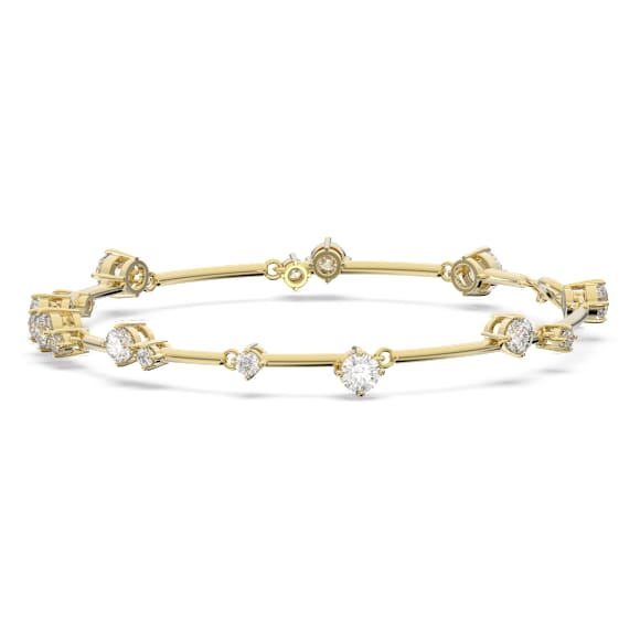 Bracelet-jonc Constella, Diverses tailles rondes, Blanc, Placage de ton or - Swarovski, 5640178