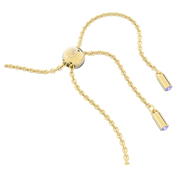 Pulseira Chroma, Lapidação octogonal, Multicor, Lacado a dourado - Swarovski, 5640258