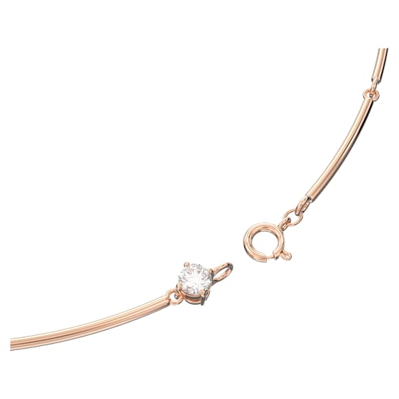 Constella 层次项链, 圆形切割, 白色, 镀玫瑰金色调 - Swarovski, 5640283