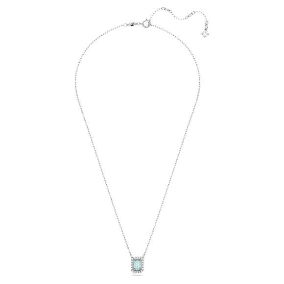 Una ネックレス, オクタゴンカット, ブルー, ロジウム・プレーティング - Swarovski, 5640289