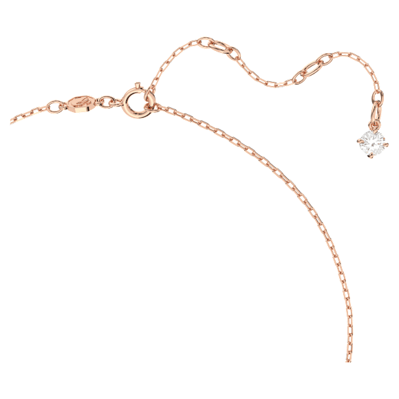 Una necklace, Octagon cut, Purple, Rose gold-tone plated - Swarovski, 5640291