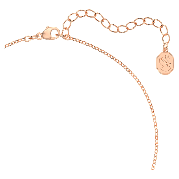 Una Angelic necklace, Trilliant cut, White, 18K rose gold finish - Swarovski, 5640292