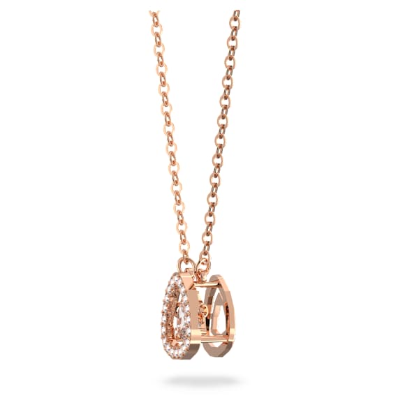 Una Angelic necklace, Trilliant cut, White, 18K rose gold finish - Swarovski, 5640292