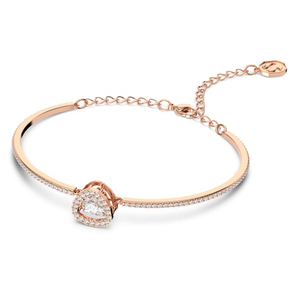 Una 手镯, 三菱形切割, 白色, 镀玫瑰金色调 - Swarovski, 5640555