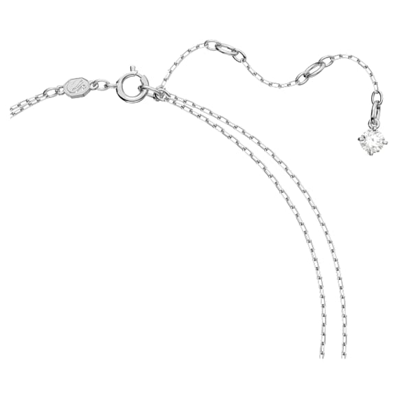 Una 层次项链, 八角形切割, 藍色, 镀铑 - Swarovski, 5640557