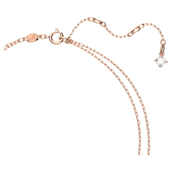 Collier multi rangs Una, Taille octogonale, Violet, Placage de ton or rosé - Swarovski, 5640558