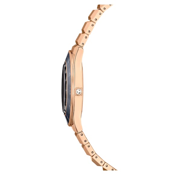 Uhr, 37 mm, Schweizer Produktion, Metallarmband, Schwarz, Roségoldfarbenes Finish - Swarovski, 5641294
