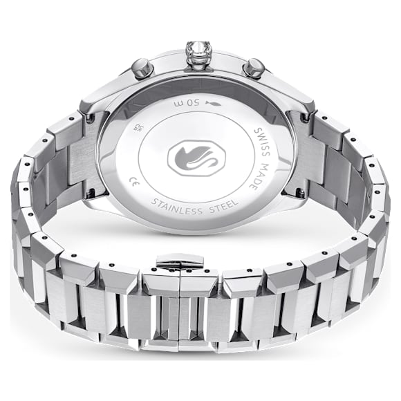 Saat, 39 mm, İsviçre Üretimi, Metal bileklik, Gümüş Rengi, Paslanmaz çelik - Swarovski, 5641297