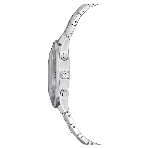 Watch, 39mm, Swiss Made, Metal bracelet, Silver tone, Stainless steel - Swarovski, 5641297