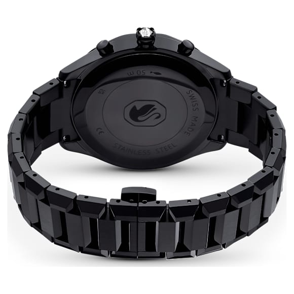 Orologio, 39 mm, Fabbricato in Svizzera, Bracciale di metallo, Nero, Finitura nera - Swarovski, 5641393