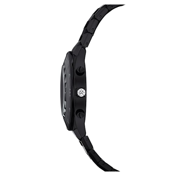 Orologio, 39 mm, Fabbricato in Svizzera, Bracciale di metallo, Nero, Finitura nera - Swarovski, 5641393