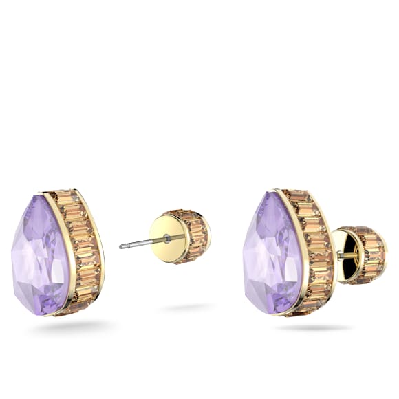 Chroma Ohrstecker, Tropfenschliff, Mehrfarbig, Goldlegierungsschicht - Swarovski, 5641405