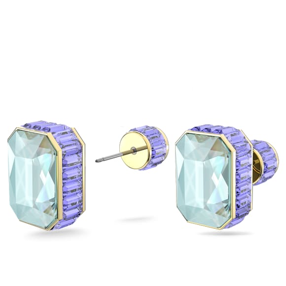 Chroma Ohrstecker, Oktagon-Schliff, Mehrfarbig, Goldlegierungsschicht - Swarovski, 5641406