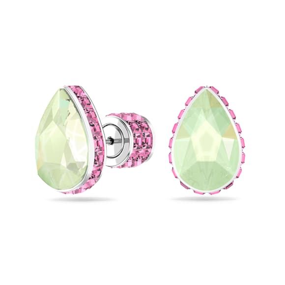 Chroma 耳钉, 水滴切割, 流光溢彩, 镀铑 - Swarovski, 5641407