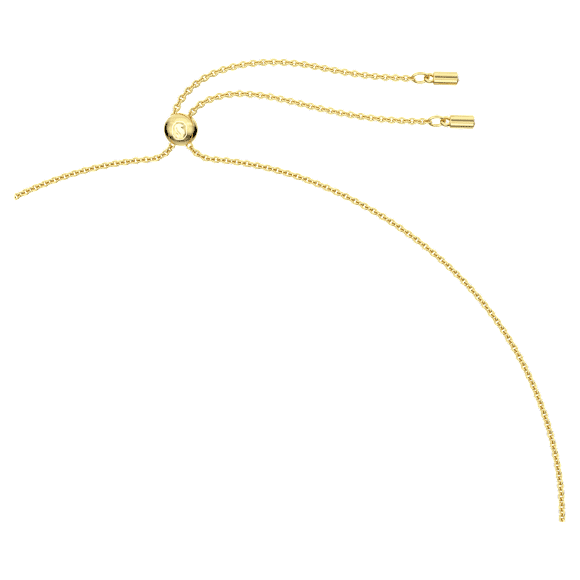 Curiosa necklace, Floating chaton, Blue, Gold-tone plated - Swarovski, 5641731