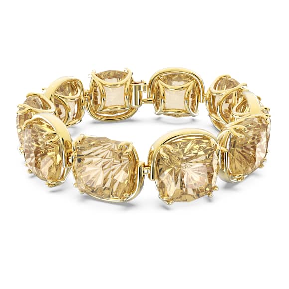 Harmonia 手鏈, 枕形切割, 金色, 鍍金色色調 - Swarovski, 5642337