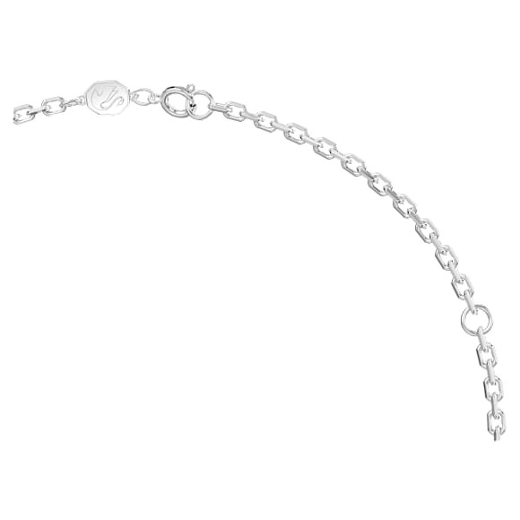 Pendentif Dextera, Forme octogonale, Medium, Blanc, Métal rhodié - Swarovski, 5642388