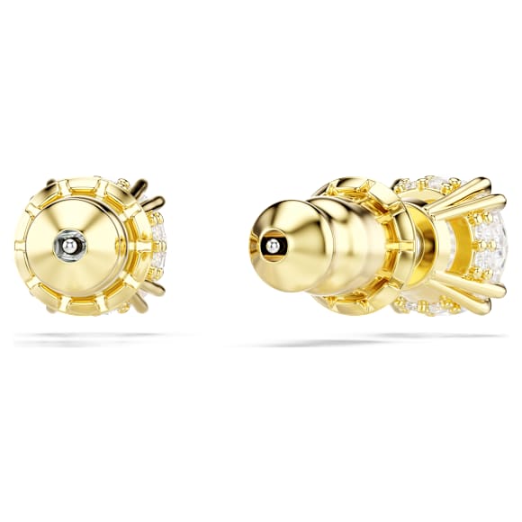 Stilla bedugós fülbevaló, Körmetszéses, Fehér, 18 kt-os aranybevonat - Swarovski, 5642595