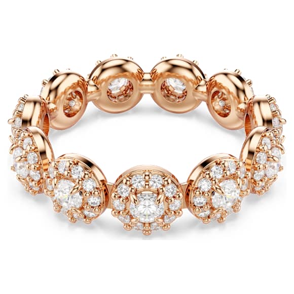 Inel Una Angelic, Tăietură rotundă, Alb, Finisaj din aur roz de 18k - Swarovski, 5642616