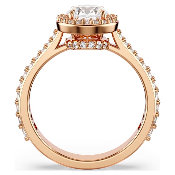 Una Angelic 칵테일 링, 라운드 컷, 파베, 화이트, 18K 로즈 골드 피니시 - Swarovski, 5642640