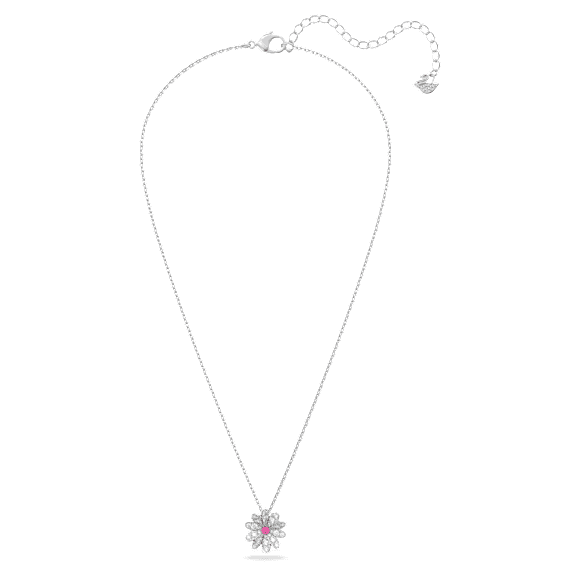 Eternal Flower 链坠, 花朵, 粉红色, 混合金属润饰 - Swarovski, 5642868