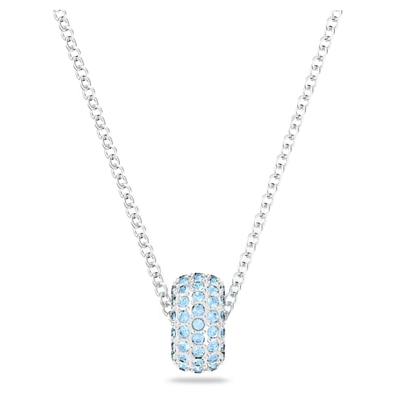 Dextera pendant, Blue, Rhodium plated - Swarovski, 5642886