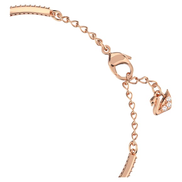 Bracelet-jonc Swarovski Sparkling Dance, Trèfle à quatre feuilles, Blanc, Placage de ton or rosé - Swarovski, 5642925