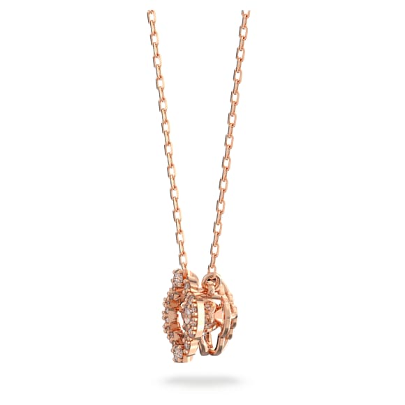 Una necklace, Clover, White, 18K rose gold finish - Swarovski, 5642928