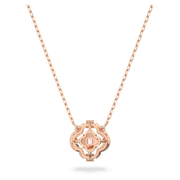 Verižica Swarovski Sparkling Dance, Deteljica, Bela, Prevleka rožnato zlatega odtenka - Swarovski, 5642928