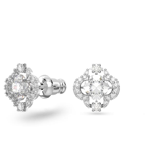 Set Swarovski Sparkling Dance, Taglio misto, Quadrifoglio, Bianco, Placcato rodio - Swarovski, 5642929