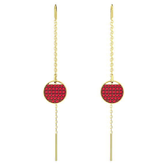 Sublima csepp alakú fülbevaló, Nagy, Piros, Aranytónusú bevonattal - Swarovski, 5642945