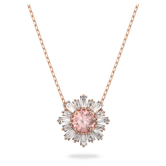 Colgante Idyllia, Tallas mixtas, Sol, Rosa, Baño tono oro rosa - Swarovski, 5642961