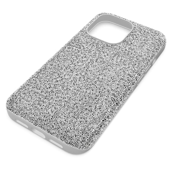 High smartphone case, iPhone® 13 Pro, Silver tone - Swarovski, 5643041