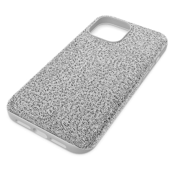 High smartphone case, iPhone® 13 Pro Max, Silver tone - Swarovski, 5643042