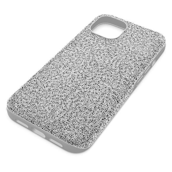 High smartphone case, iPhone® 13, Silver tone - Swarovski, 5643043